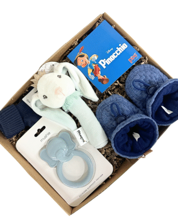 Barselsgave  Blå Gave Med Futter Strømper