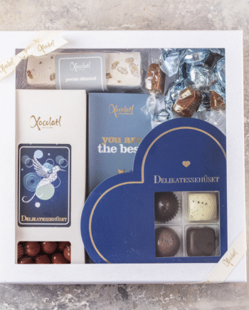 Gaveæske Med Fransk Nougat Karameller Fyldte Chokolader