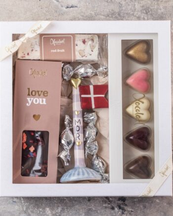 Gaveæske Med Keramikflag Lækkerier Til Mor