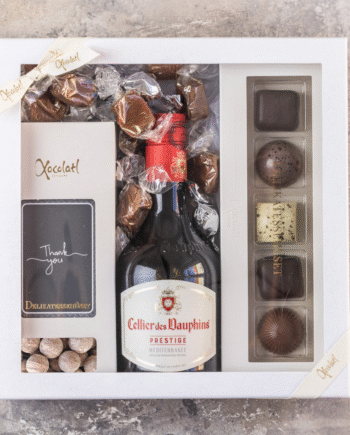 Gaveæske Thank You Rødvin Karameller Fyldte Chokolader