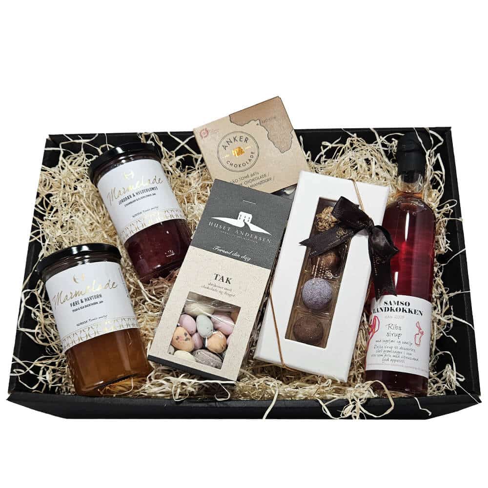 Gavekurv: Luksus Tak Med Marmelade Chokolade