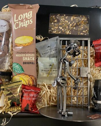 Gavekurv Med Metalfigur Fængselsbetjent Fængselsfunktionær Lækkerier