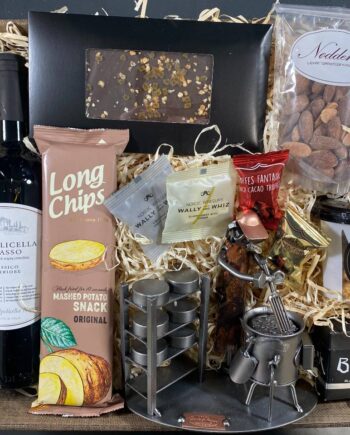 Gavekurv Med Metalfigur Mejerist Mejeritekniker Vin Hygge