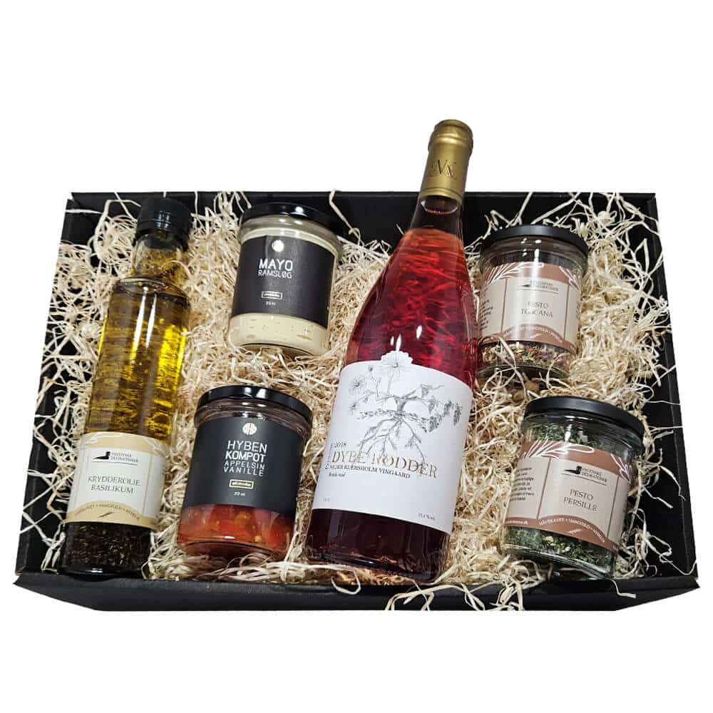 Gavekurv: Tapas Kompot Ros